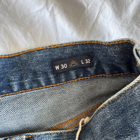 Faherty Brand Organic Cotton Slim Straight Denim Jeans - Mens 30x32 - NWT - Picture 6 of 7